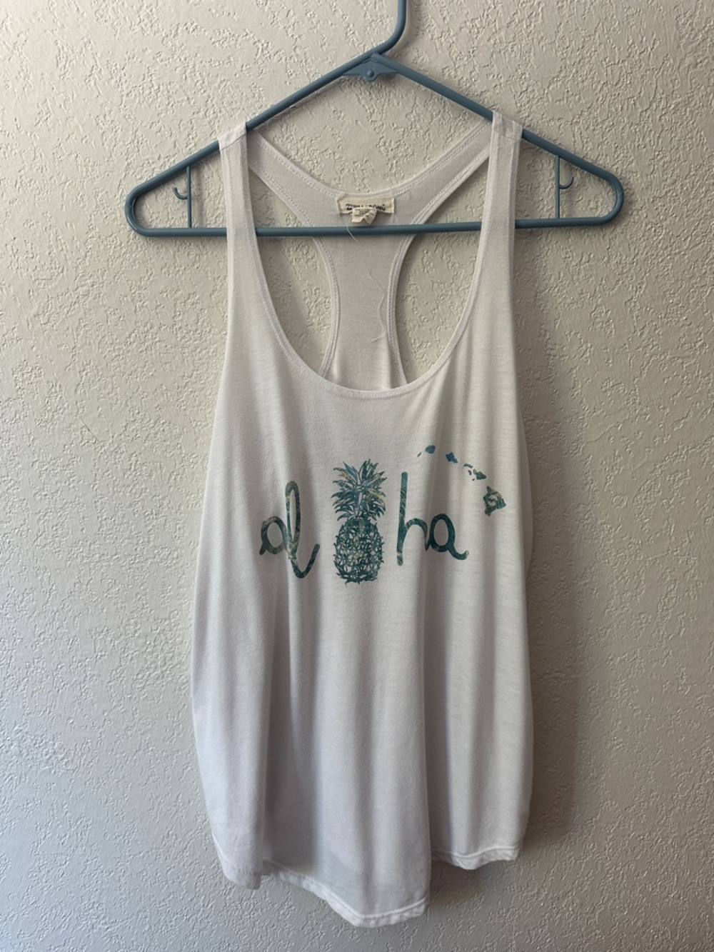 Billabong White Aloha Pineapple Tank Top